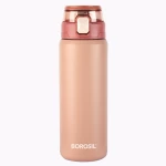 BOROSIL VACUUM FLASK AQUASPORT 600ML Peach