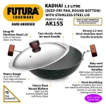 AK15S FUTURA KADHAI DEEP FRYPAN HA S/L 1.5L