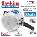 HAWKINS PRESSURE COOKER STEEL 8L