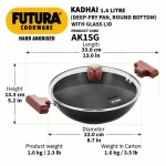 AK15G FUTURA KADHAI DEEP FRYPAN HA G/L 1.5L