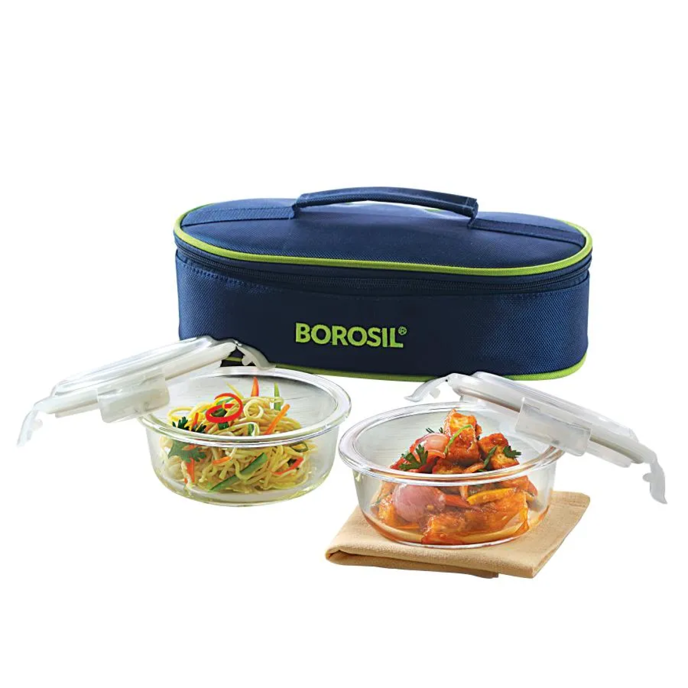 Borosil Glass Tiffin Lunch Box Round 2 Box