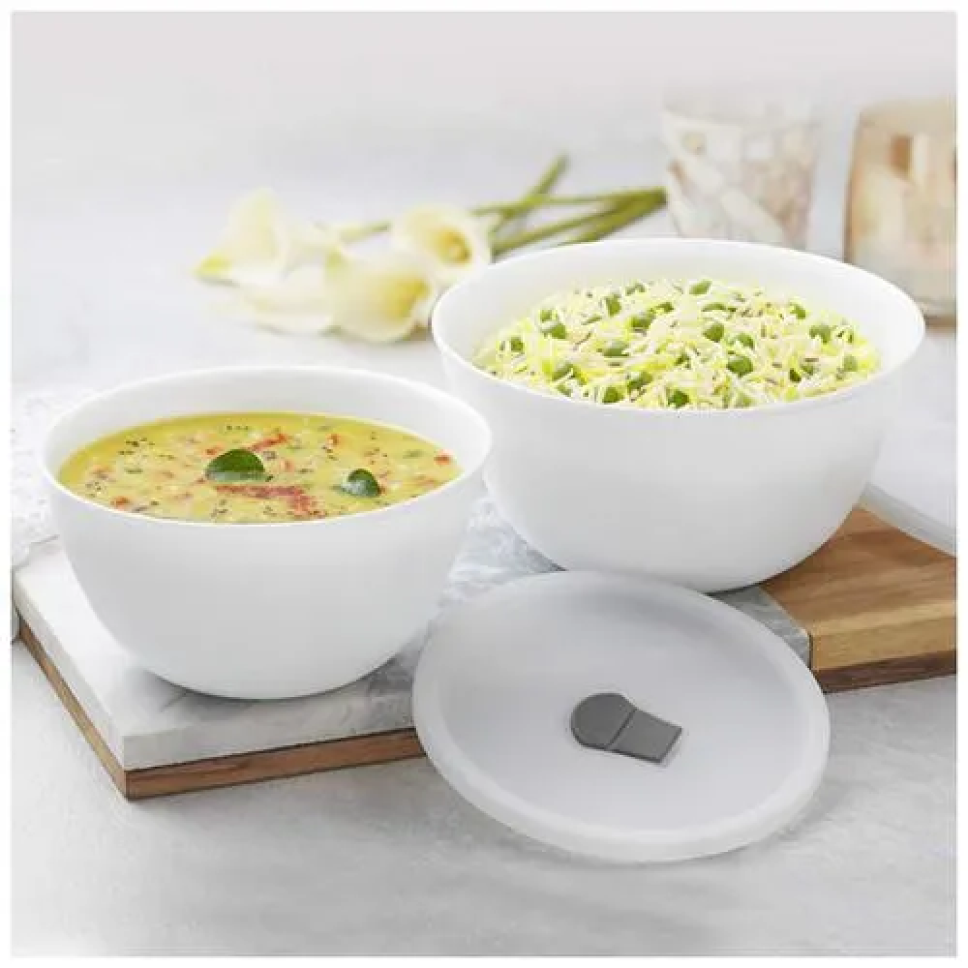 Borosil Larah Mixing Bowl Set 750 ml + 1000 ml