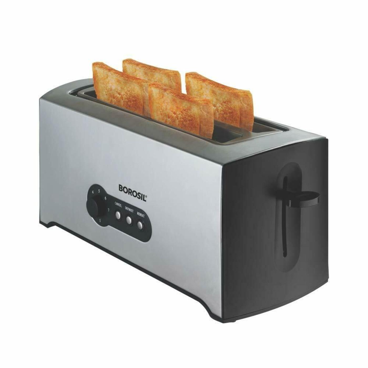 Borosil Pop Up Toasters Krispy SS 4 Slices