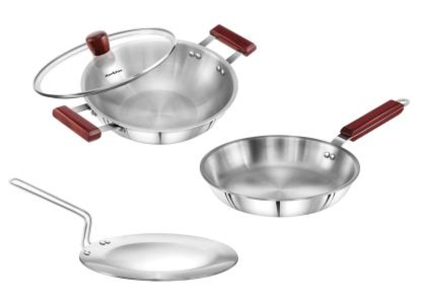 Hawkins Futura Cookware Set Tri Ply Triniti Set Small