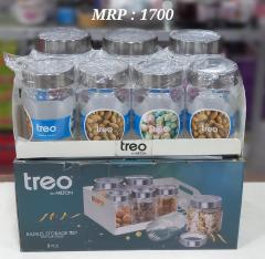 Treo Glass Jar 7 Pc Set Radius Storage