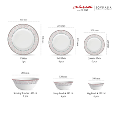 La Opala 27 Pc Dinner Set Sovrana